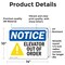 Signmission Elevator Out Of Order, 14 in W x Rectangle, Vinyl Decal OS-2PACK-NS-D-1014-L-15578 - alternate 4